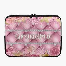 Laptop Sleeve - without handles - Pink Floral - Grandma
