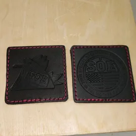 Leather coaster set