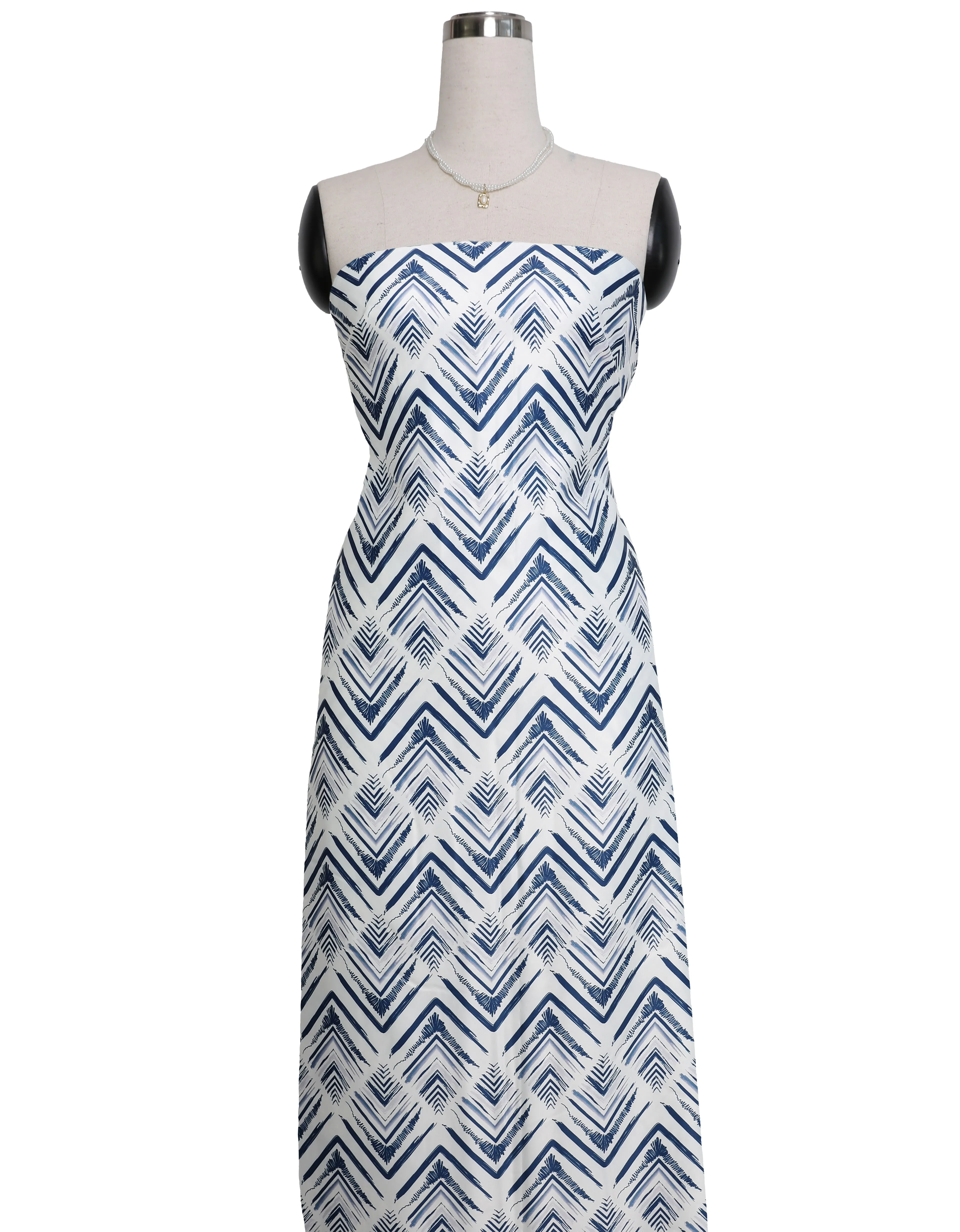 LIORA SATIN (OFF WHITE   NAVY BLUE)