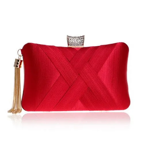 Luxury Tassel Shoulder Chain Ladies Party Clutch Purse