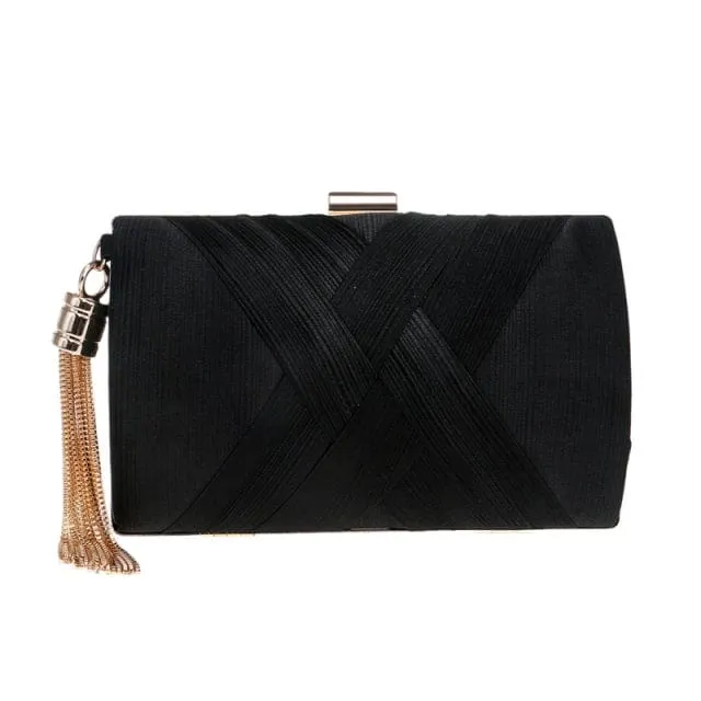 Luxury Tassel Shoulder Chain Ladies Party Clutch Purse