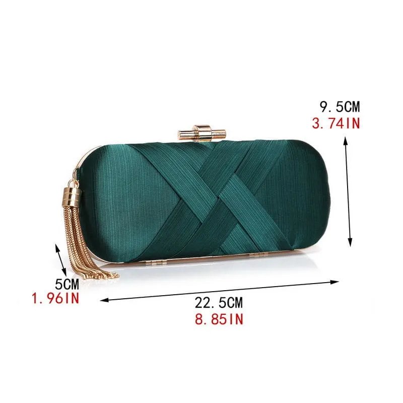 Luxury Tassel Shoulder Chain Ladies Party Clutch Purse