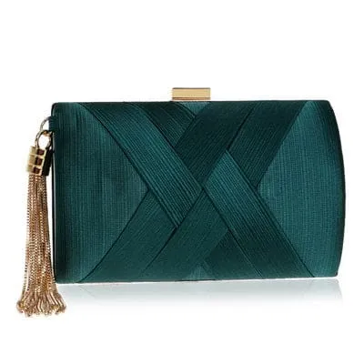 Luxury Tassel Shoulder Chain Ladies Party Clutch Purse