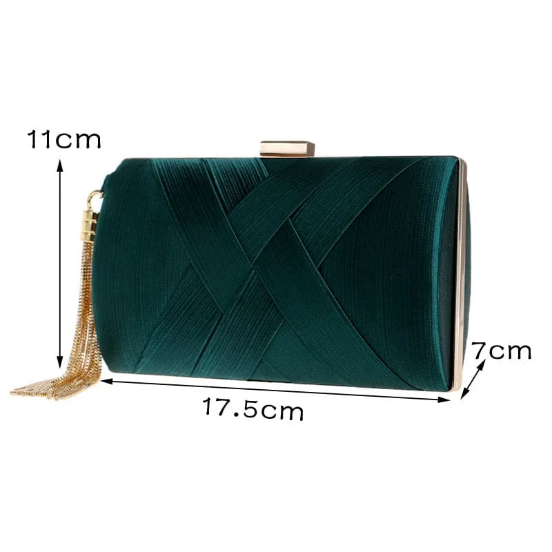 Luxury Tassel Shoulder Chain Ladies Party Clutch Purse