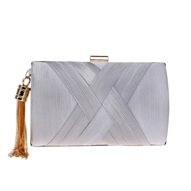 Luxury Tassel Shoulder Chain Ladies Party Clutch Purse