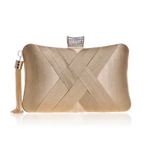 Luxury Tassel Shoulder Chain Ladies Party Clutch Purse