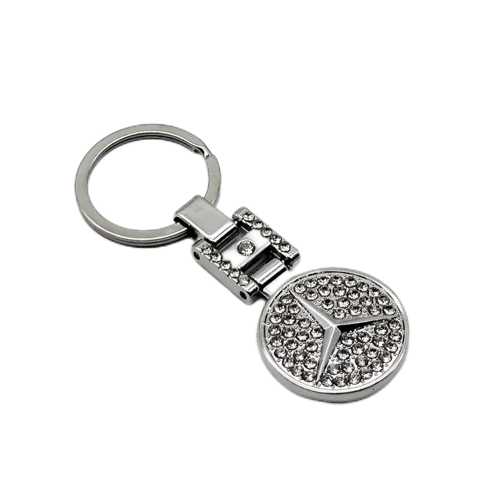 Mercedes Logo Keychain Diamond Style Keyring