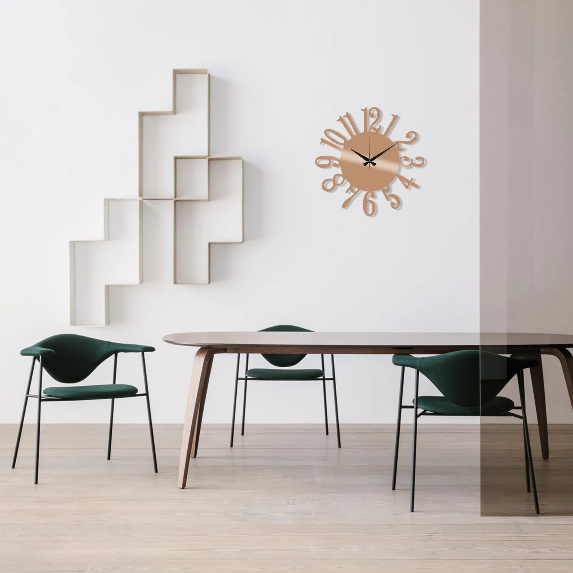 Metal Wall Clock 14 - Copper