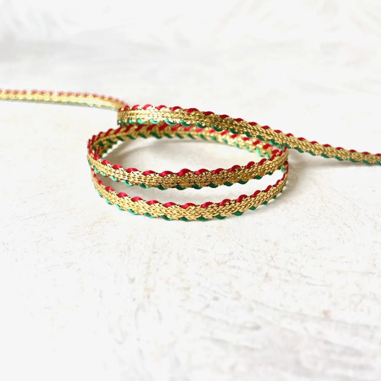 Metallic Flat Braid with Lacing - Multiple Colorways