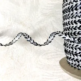 Metallic Flat Braid with Lacing - Multiple Colorways