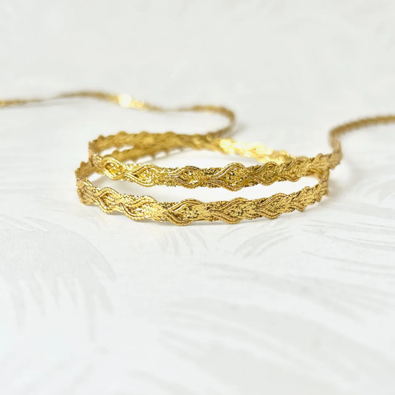 Metallic Gold Scallop Braid