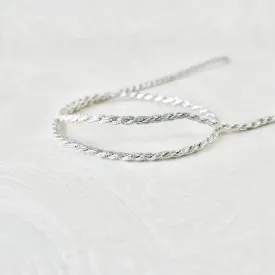 Metallic Silver Twisted Cord