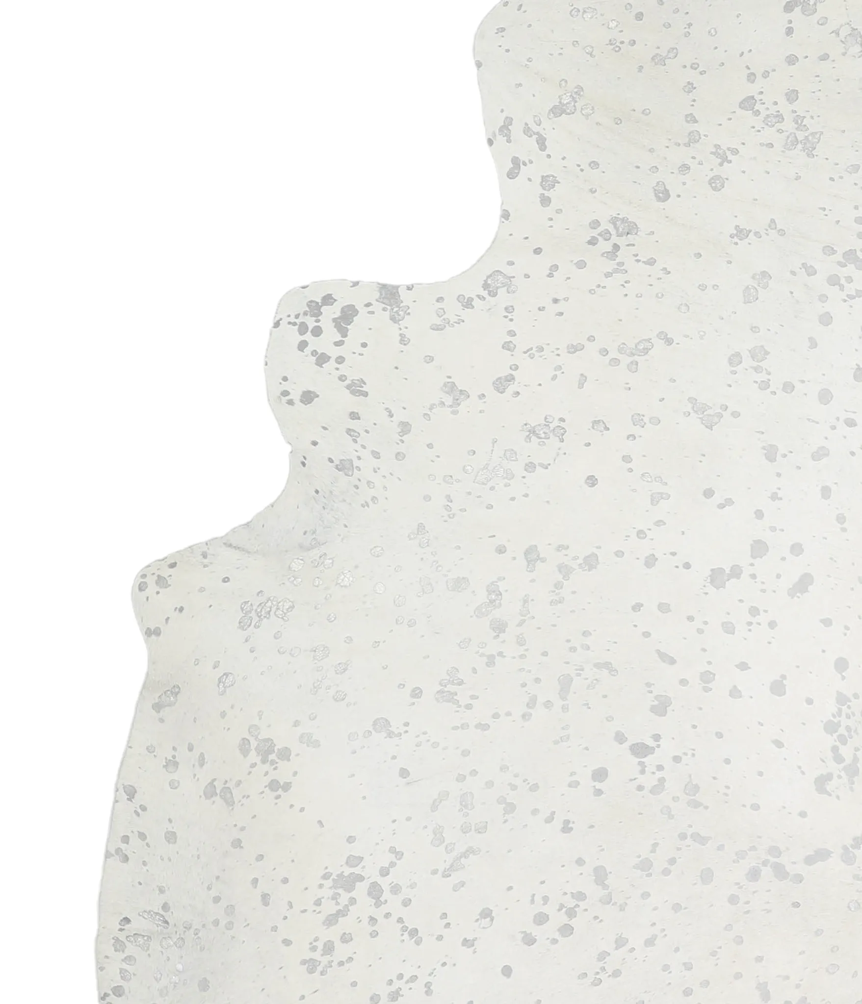 Metallic Silver White XX-Large Brazilian Cowhide Rug 7'11"H x 6'9"W #A20256 by Hudson Hides
