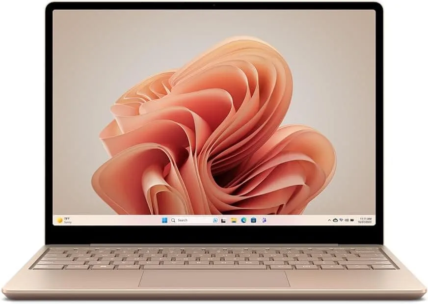 Microsoft Surface Laptop Go 3 - 12.4” Touchscreen, Intel Core i5, 8GB RAM, 256GB SSD, Sandstone, Windows 11 Home (2023 Model)