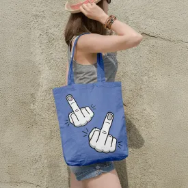 Middle Finger  Tote Bags