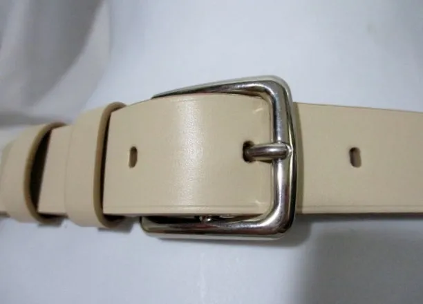 NEW NWT CELINE PARIS Leather Beige Taupe Belt S Beige Tan NIB