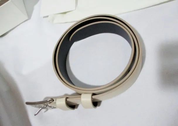NEW NWT CELINE PARIS Leather Beige Taupe Belt S Beige Tan NIB