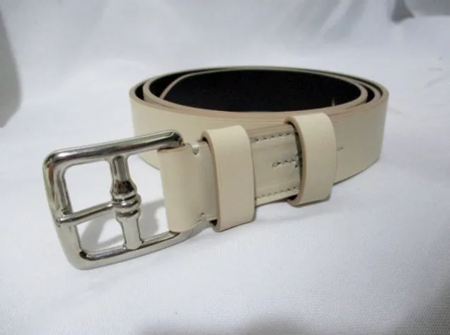 NEW NWT CELINE PARIS Leather Beige Taupe Belt S Beige Tan NIB