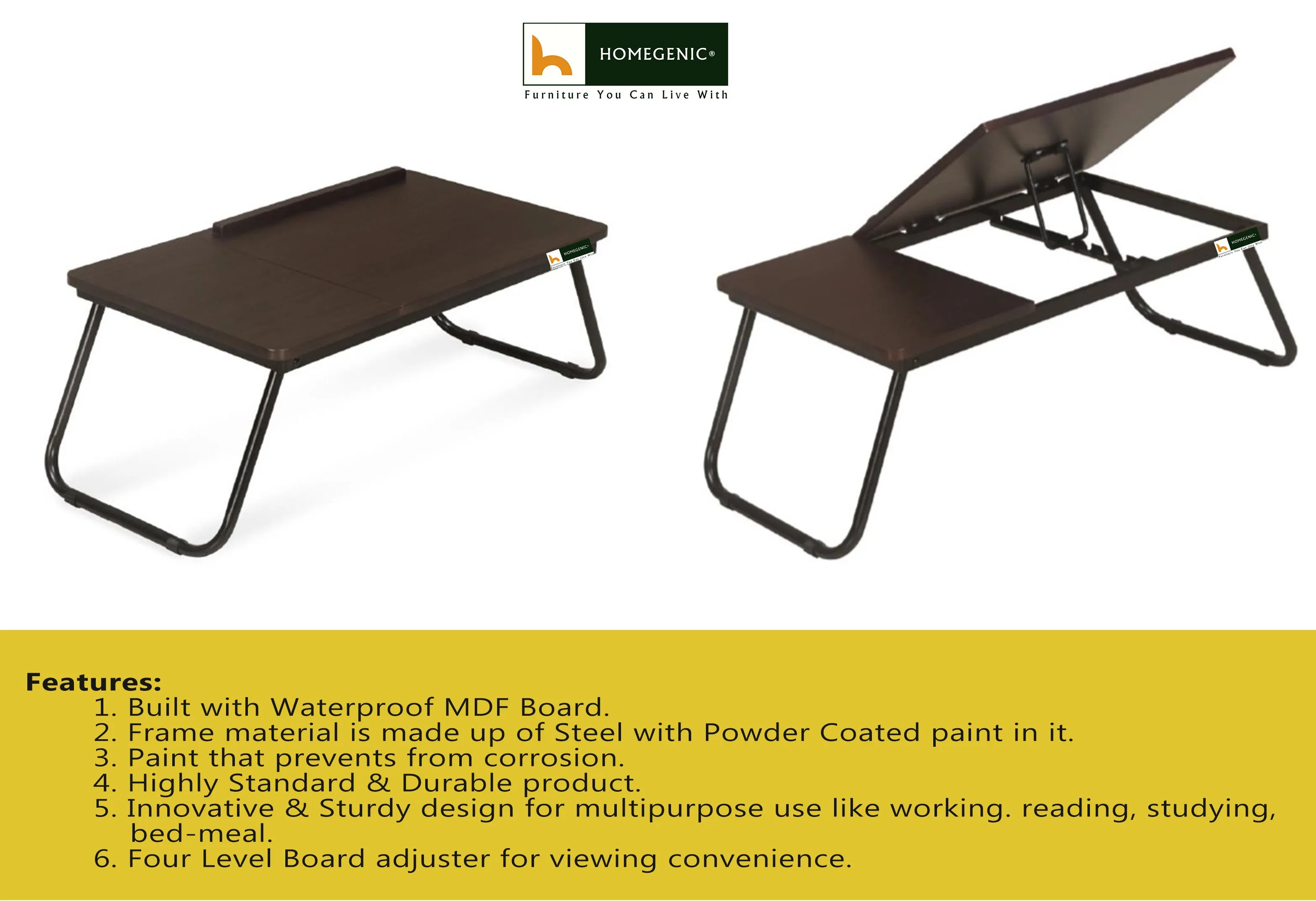 Nilkamal Inspiron Portable Laptop Table - Walnut