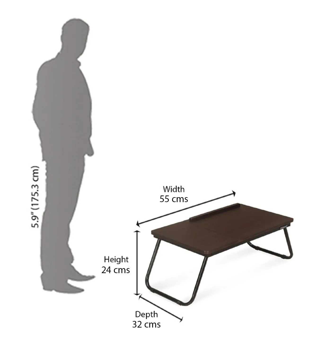 Nilkamal Inspiron Portable Laptop Table - Walnut