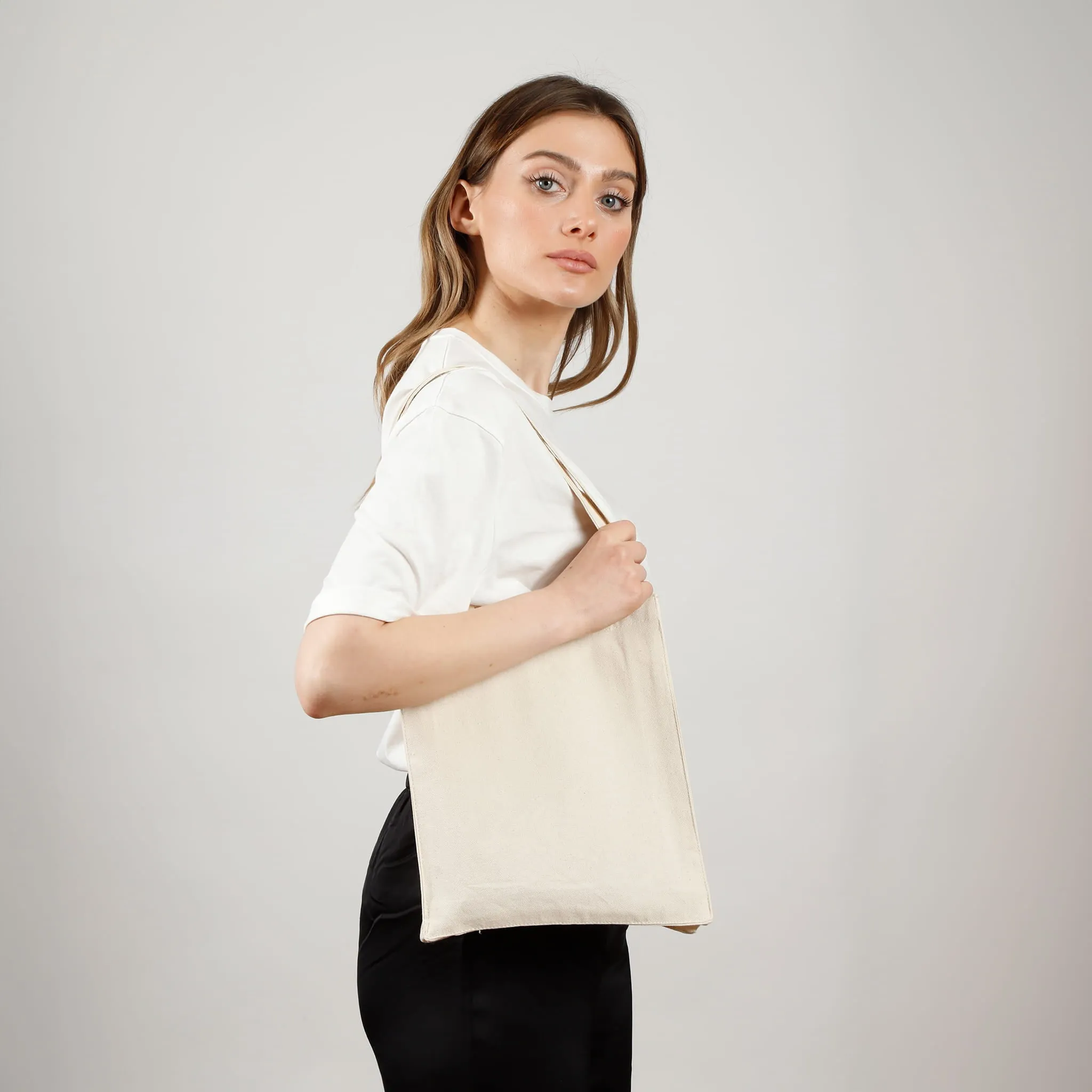 Organic Book Bag / 10" Small Tote Bag with Full Gusset - TF115