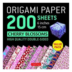 Origami Paper 200 sheets Cherry Blossoms 6 inch (15 cm) - Tuttle Publishing