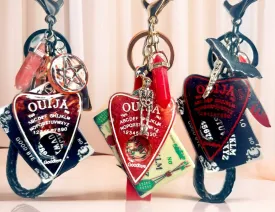 Ouija Board Keychain with Wristlet and Spooky Charms