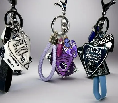 Ouija Board Keychain with Wristlet and Spooky Charms