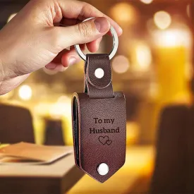 Personalised Leather Keyring, Custom Leather Keychains, Personalized Leather Keychain