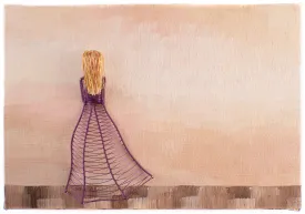 Personalised Mini Wireart Girl: Purple Dress, Autumn