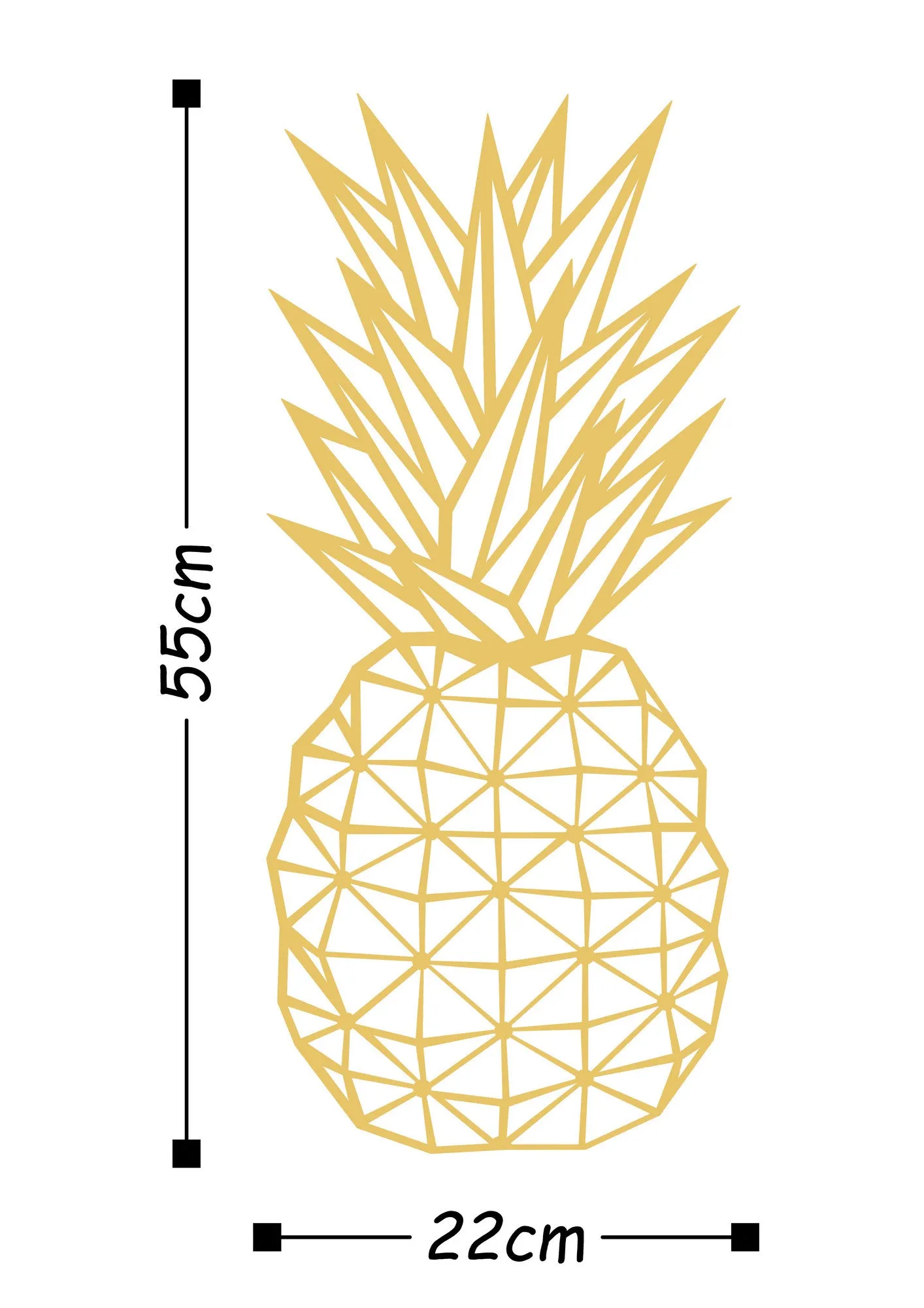 PINEAPPLE METAL DECOR - GOLD