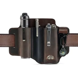 PJ29 Multitool Belt Sheath, EDC Leather Belt Organizer