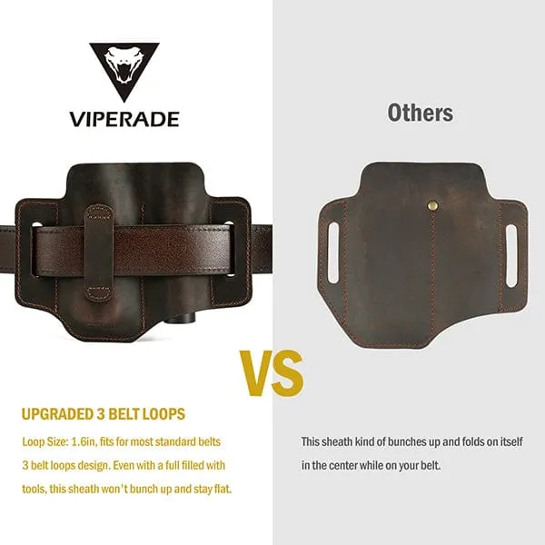 PJ29 Multitool Belt Sheath, EDC Leather Belt Organizer