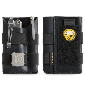 PL5 Pocket Organizer Leather Sheath, EDC Organizer with DIY Patch Area