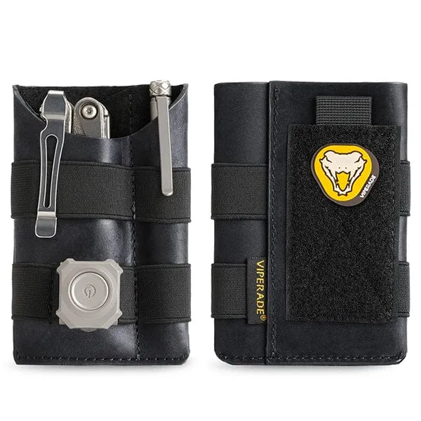 PL5 Pocket Organizer Leather Sheath, EDC Organizer with DIY Patch Area