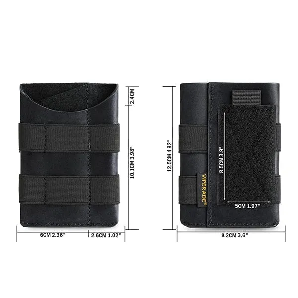 PL5 Pocket Organizer Leather Sheath, EDC Organizer with DIY Patch Area