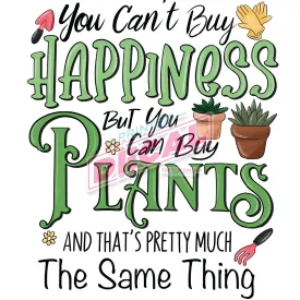 Printed Decal - Happiness Is Buying Plants