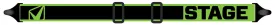STAGE Black on Green Strap - Stunt Goggle Strap