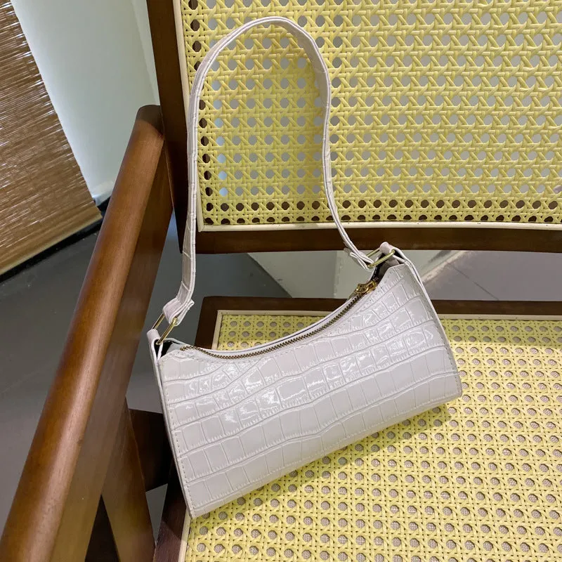 Stephanie  Kleine Schultertasche mit Krokodil-Muster