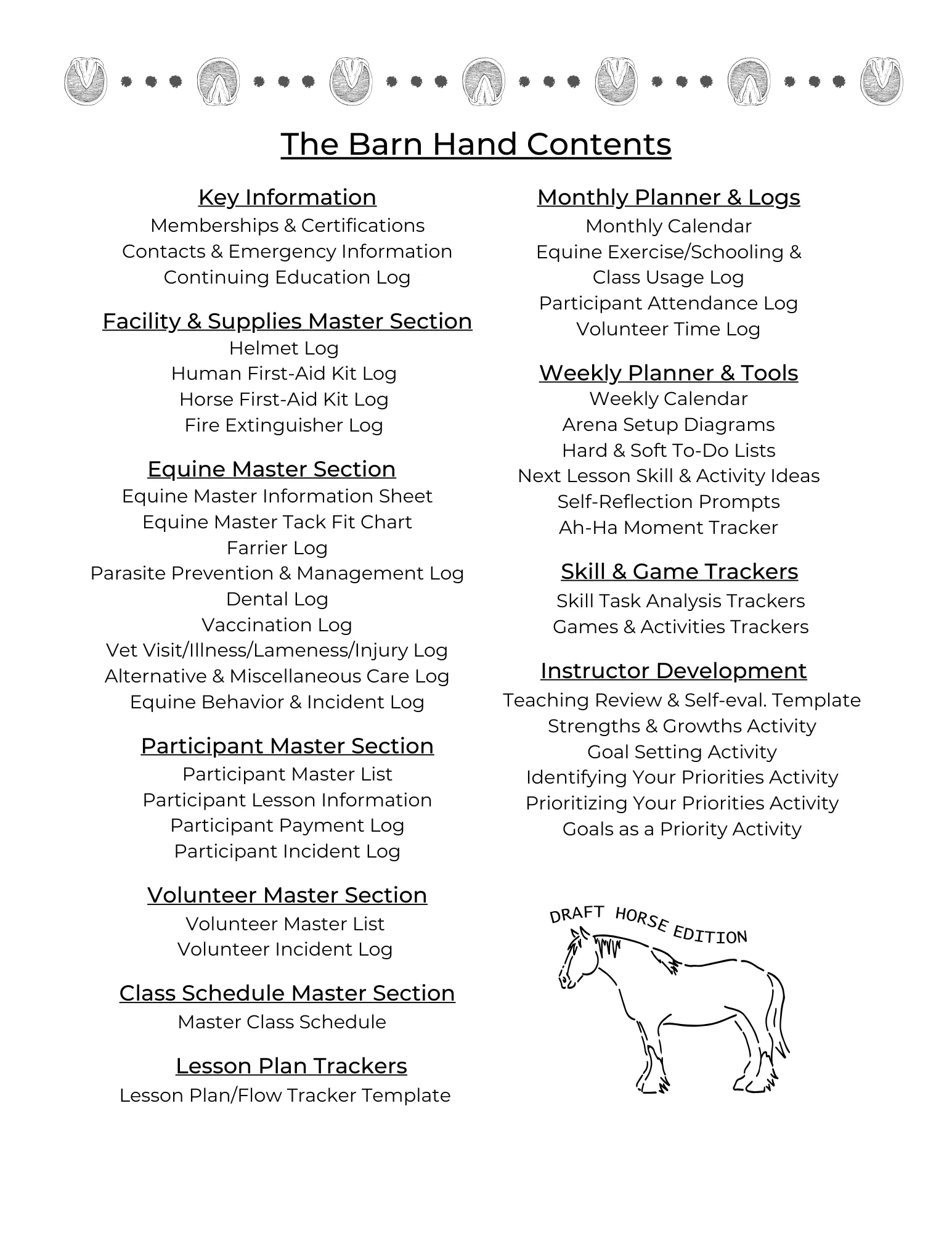 The Barn Hand- Draft Horse Edition - PRINTED