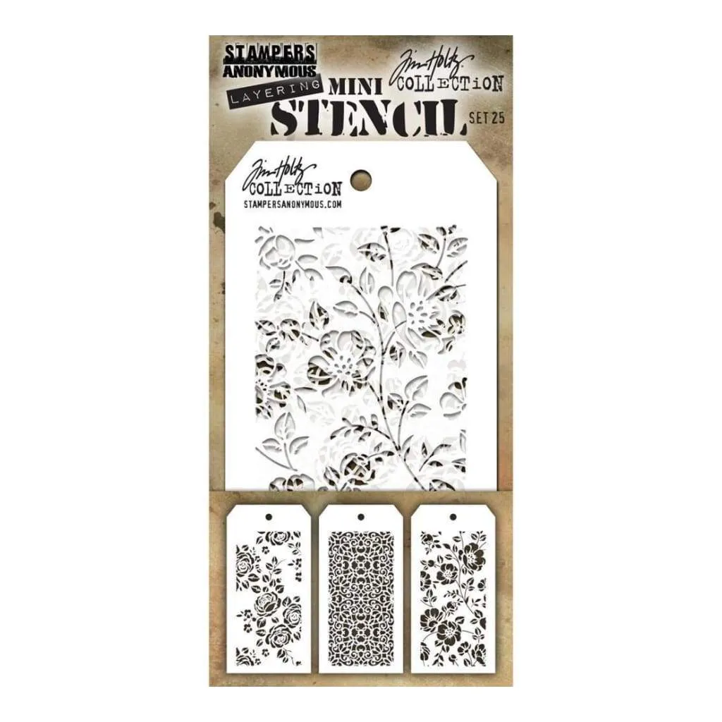 Tim Holtz Mini Layered Stencil Set 3 pack - Set #25