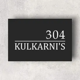 Unique Name Plate Designs for Flats Homes-Classy Minimal