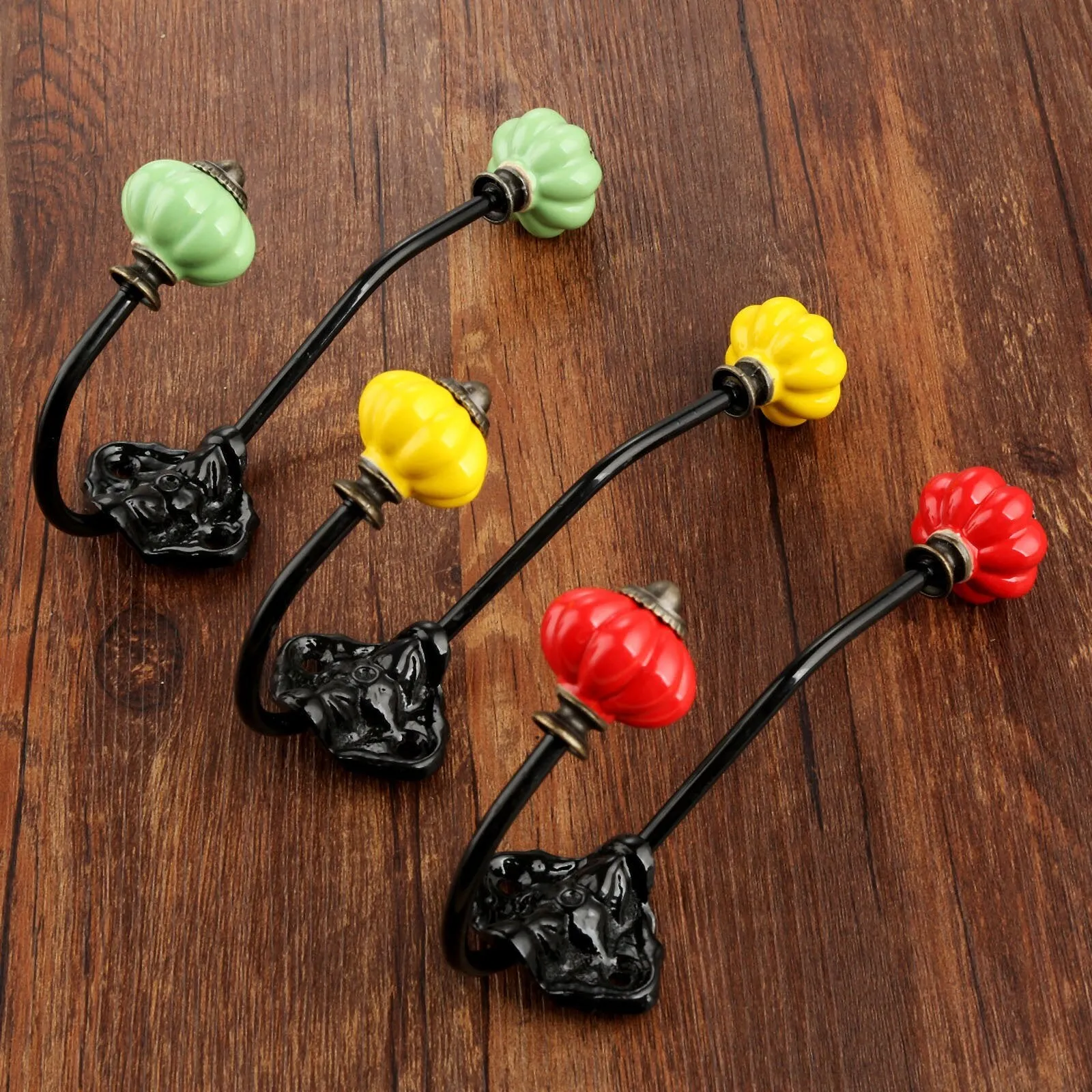 Vintage Ceramic Door Hanger Hooks Organizers