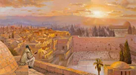 Welcoming the sunrise in Jerusalem