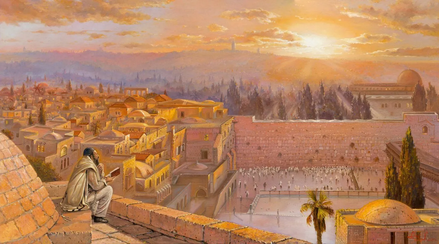 Welcoming the sunrise in Jerusalem