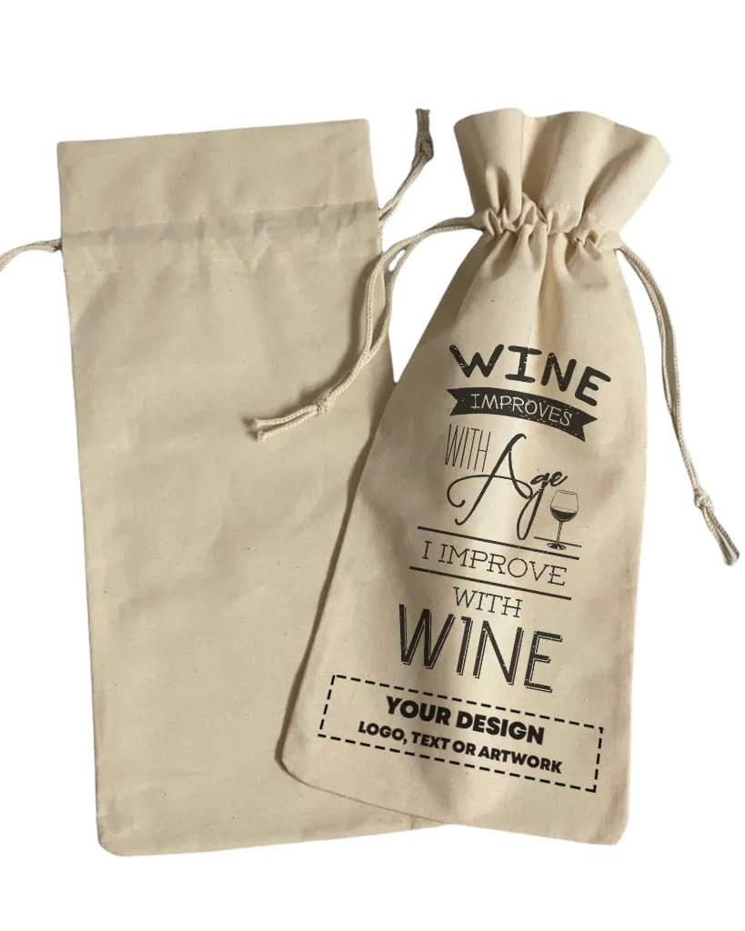 Wine Improves With Age Design - Winery Tote Bags
