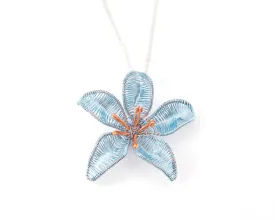 Wireart Lily Pendant, Light Blue