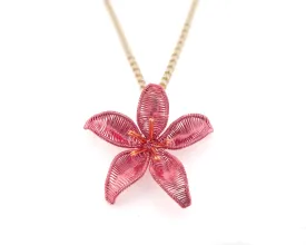 Wireart Lily Pendant, Wine Red