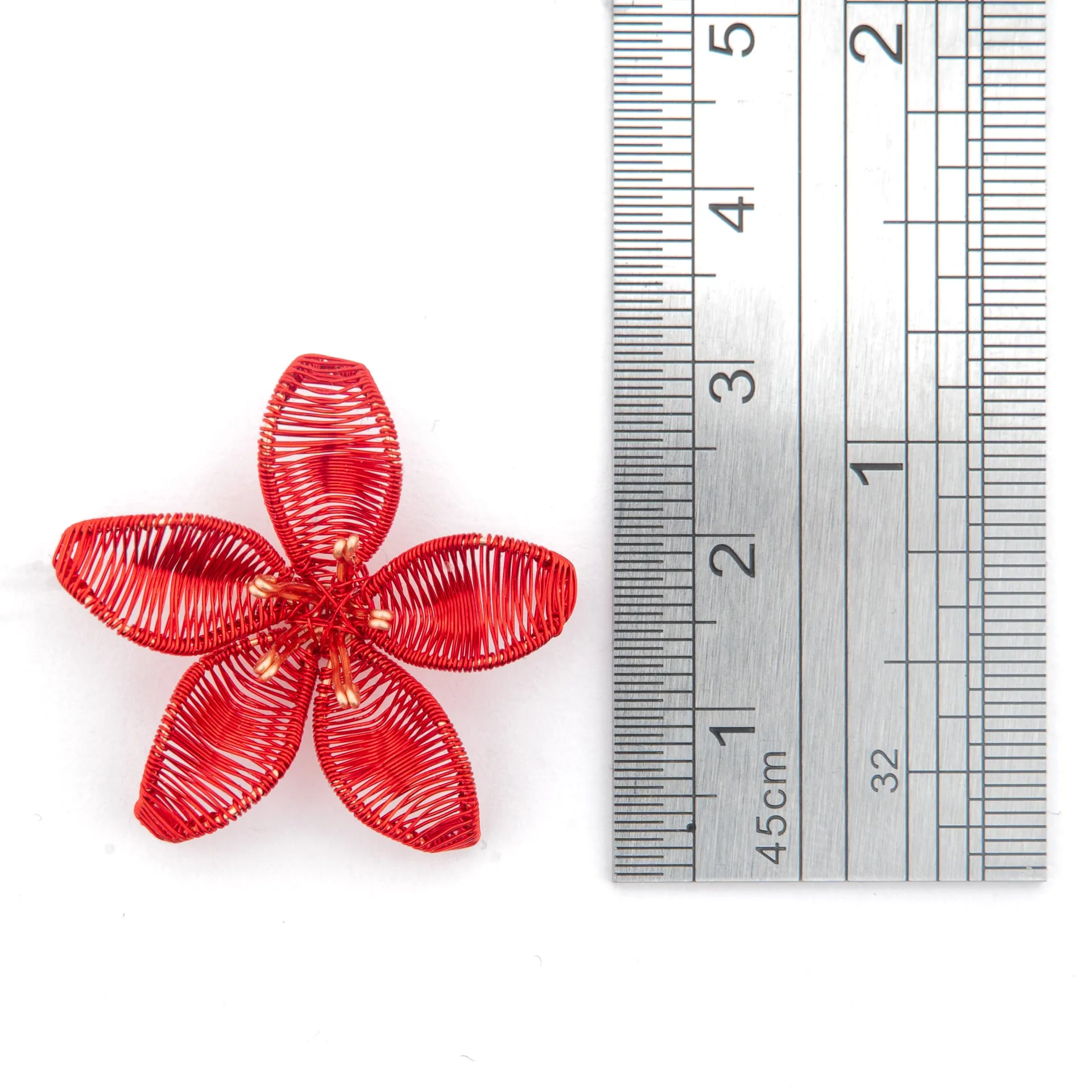 Wireart Lily Pendant, Wine Red