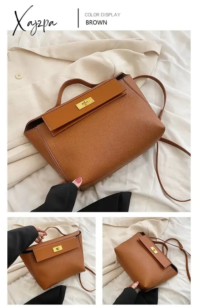 Xajzpa - Luxury Women Bag Large Capacity Female Tote Fashion Brand Handbag High Quality PU Leather Shoulder Messenger Ladies Crossbody